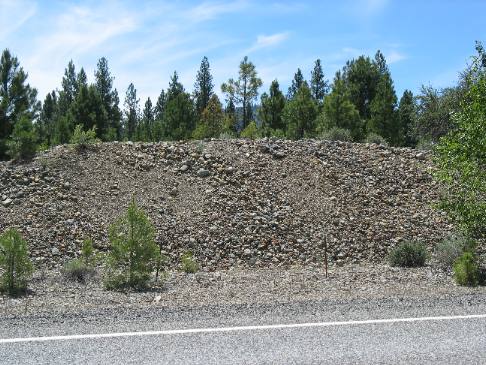 Tailings from Sumpter Valley gold dredging operations