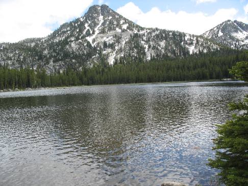 Gunsignt Mountain reflecting on Anthony Lake