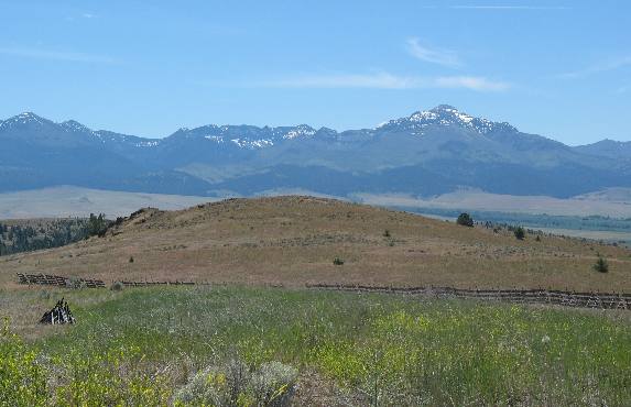 Strawberry Mountain as seen from US 26 near Prairie City, Oregon