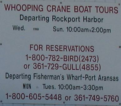 Whooping Crane Boat Tours