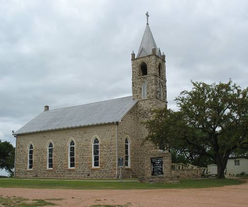 Texas Hill Country German Lutheran Church north of Fredericksburg