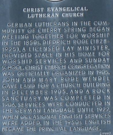 German Lutherans in the Texas Hill Country