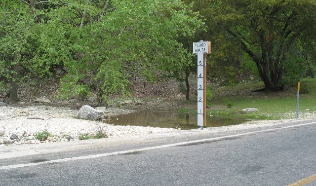 Flood Gauge a common sight in the Texas Hill Country