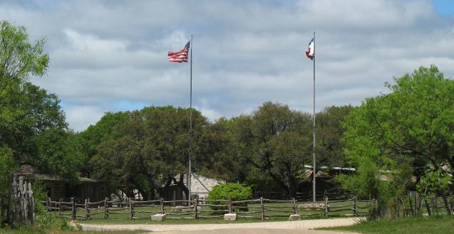 Texas patriotism showing on this Hill Country ranch