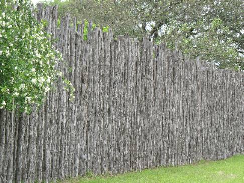 Rustic fence in the Texas Hill Country north of Fredericksburg