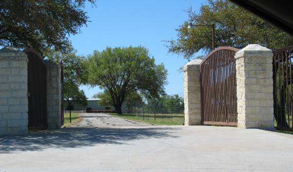 Impressive gate to a Texas Hill Country Ranch
