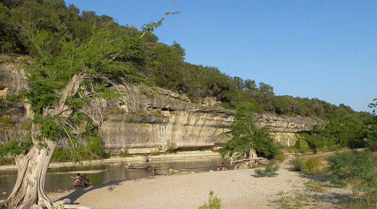 Bluffs in Guadalupe River State Park between Boerne and Gruene