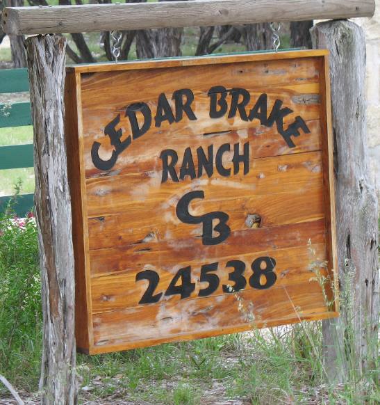 Cedar Brake Ranch on SR-16 between Kerrville & Medina, Texas