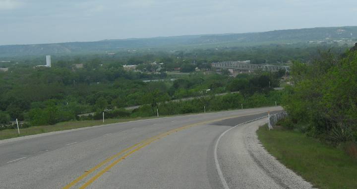 View form Big Grade east of Junction, TX on SR-481 loop