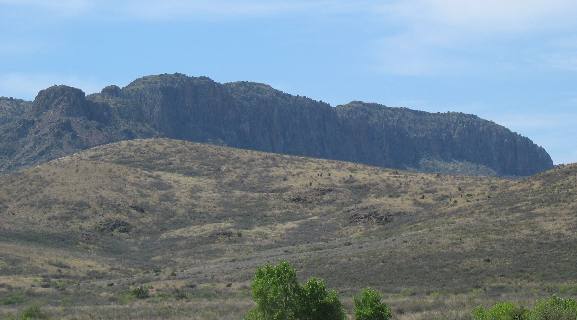 Columnar Jointed Basalt visible in Davis Mountains