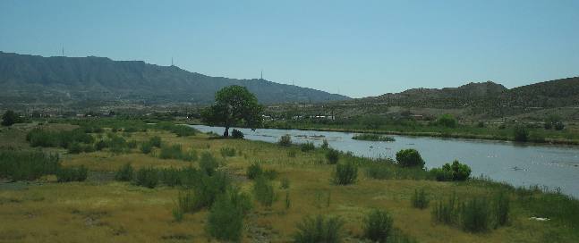 Rio Grande River north of down town El Paso