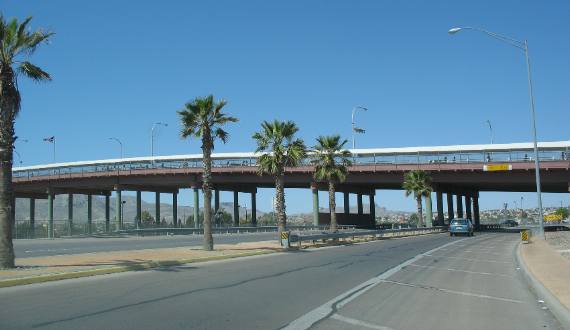 Overpass connecting Juarez, Mexico with El Paso, Texas