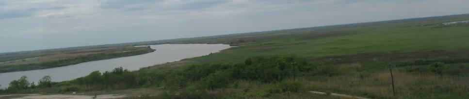 Intercoastal waterway looking east from Freeport, Texas