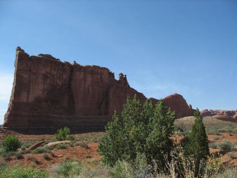 Sandstone fin in Arches National Park
