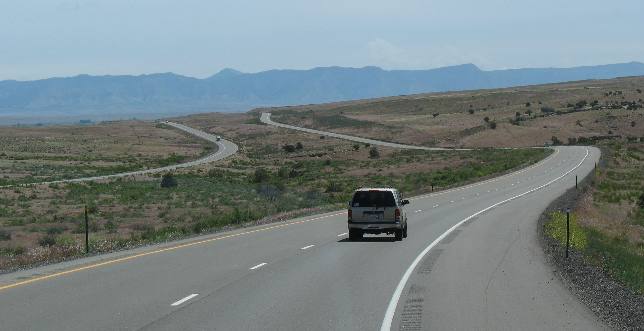 On I-70 heading east near Cisco, Utah