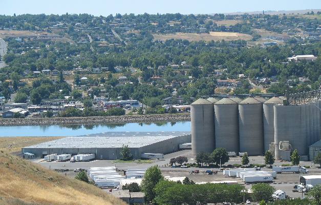 Grain storage facility near Lewsiston, Idaho