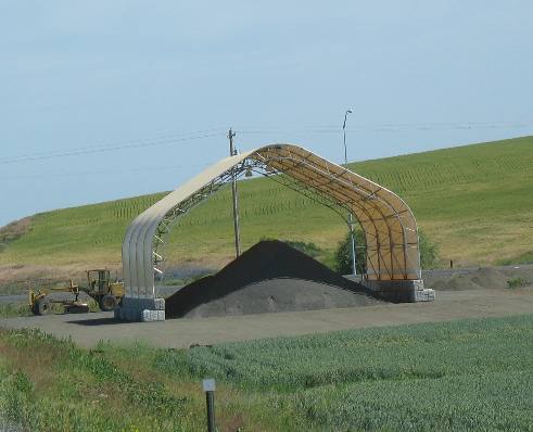 Weather protection for road gravel