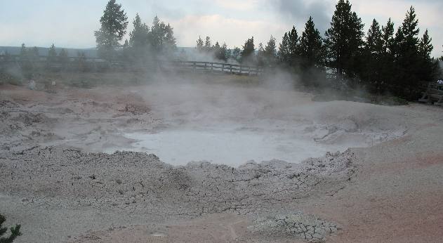 Mud Pots are colored by Thermopiles and minerals