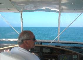 Dr. Steve Trawick on his yacht Smilin Time Feb 2008