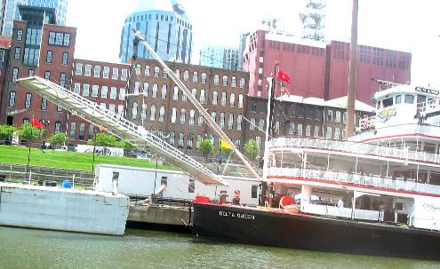 Delta Queen docked in Nashville
