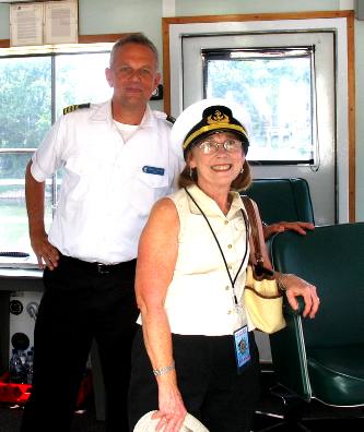 Joyce Hendrix with Captain of the General Jackison Showboat Nashville TN