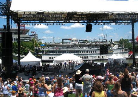 General Jackson Showboat passing Riverfront Stage at CMA