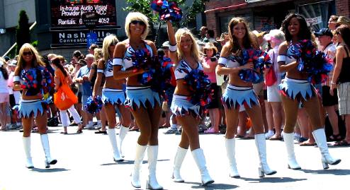 Tennessee Titan Cheer Leaders in CMA Music Festival Parade