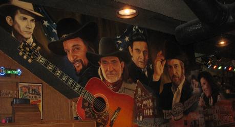 mural at The Stage on Broadway honky tonk