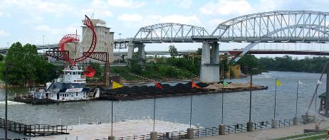 Barge on Cumberland River Nashville, Tennessee