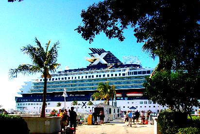 Celebrity Cruise Ship in port at Key West