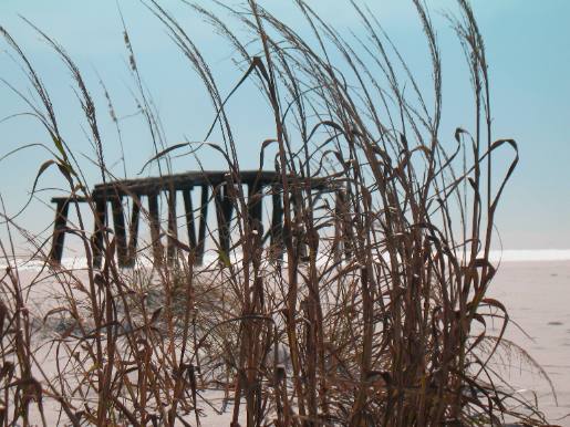 Old pier at Camp Helen State Park near Panama City Beach, FL