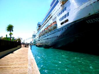 Cruise ships docked at Key West