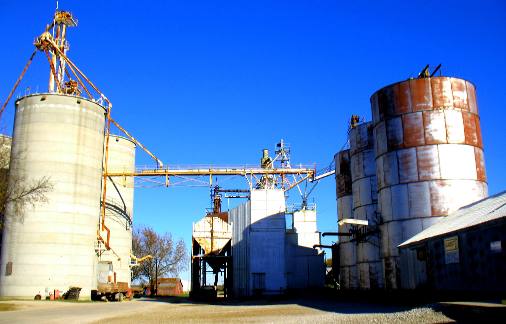 Grain elevators to hold the soy bean harvest