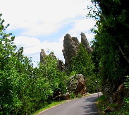 Spires or Needles the granite formations on the Needles Highway