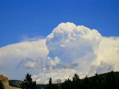Large cumulous cloud forming over the Black Hills