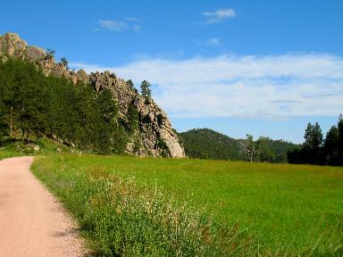 Granite exposure in Custer State Park