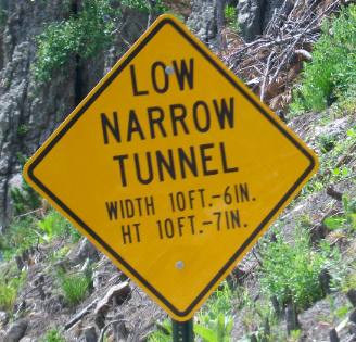 Warning sign on Iron Mountain Highway