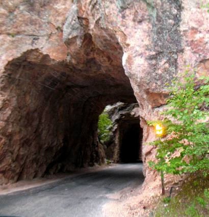 Double one way tunnels on the Iron Mountain Highway & Scenic Drive