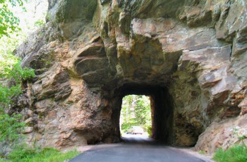 Narrow one way tunnel