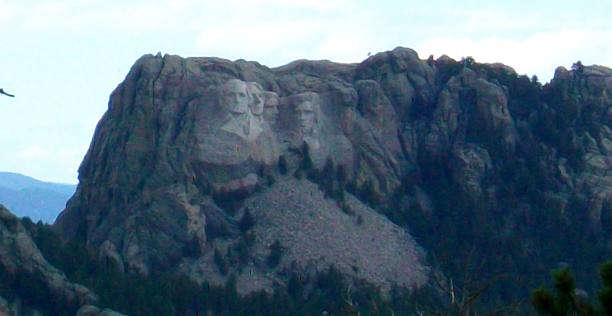 Washington's face stands out on Mount Rushmore