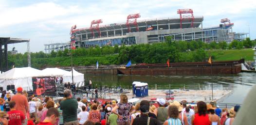 LP Field across the Cumberland River from Riverfront Stage during CMA