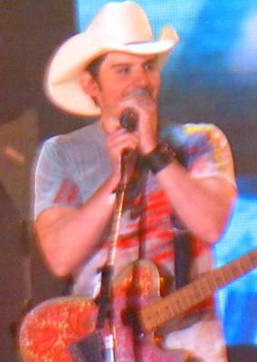 Brad Paisley on the big stage at LP Field during CMA
