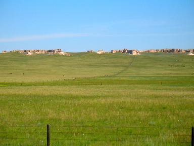 Eastern Wyoming open prairie and volcanic ash deposits