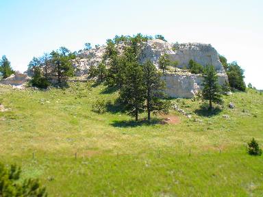 Eastern Wyoming volcanic ash that is now classified as soft claystone and sandstone