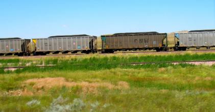 Coal train in eastern Wyoming