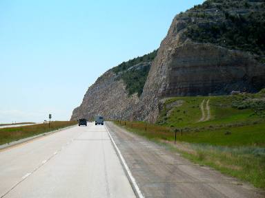 I-25 Road Cut between Douglas and Wheatland,Wyoming