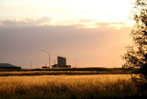Beautiful field at sunset on FE Warren Air Force Base