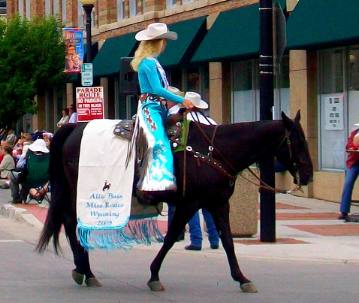 Miss Rodeo Wyoming at Cheyenne Frontier Days Parade Cheyenne, Wyoming