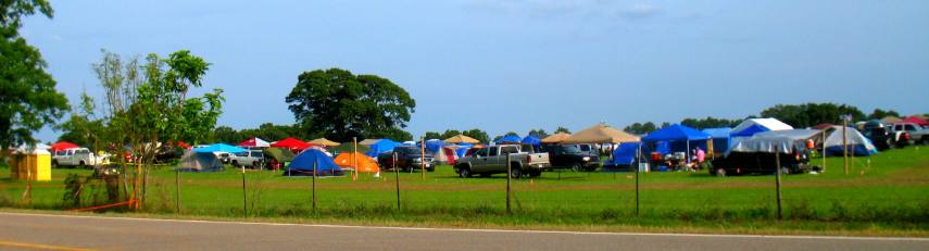 Tent Camping area at Bama Jam 2010