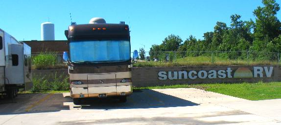 Suncoast RV's FREE full-hook-up overnight campsites at exit 234 in Calera, Alabama